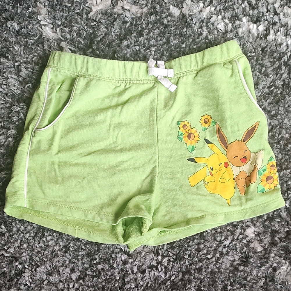 Hybrid Apparel Lime Green Pokémon Shorts